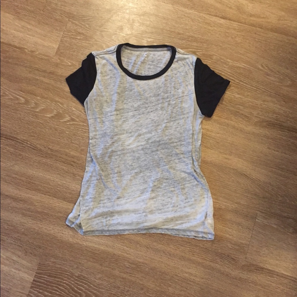 Grey and black tee
